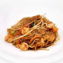 Spaghetti di soia con gamberi