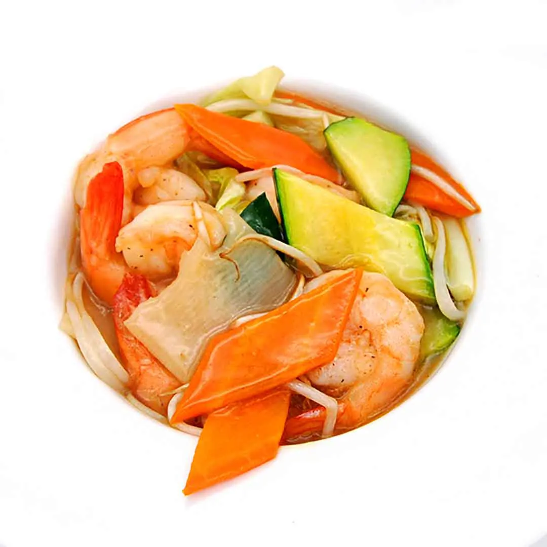 Gamberi con verdure