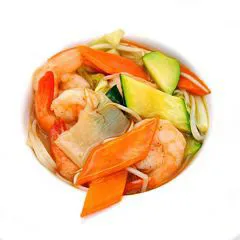 Gamberi con verdure