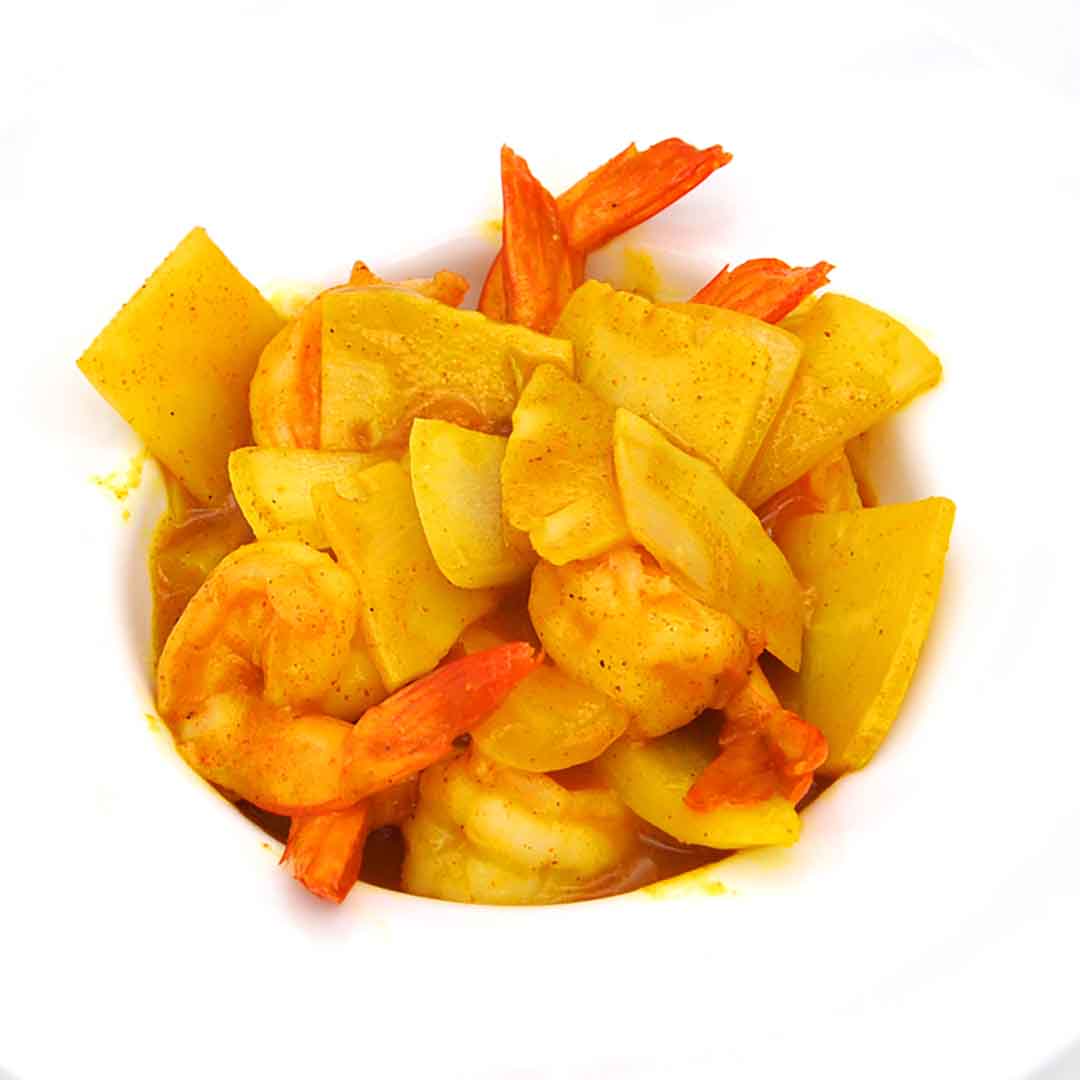 Gamberi al curry Thai