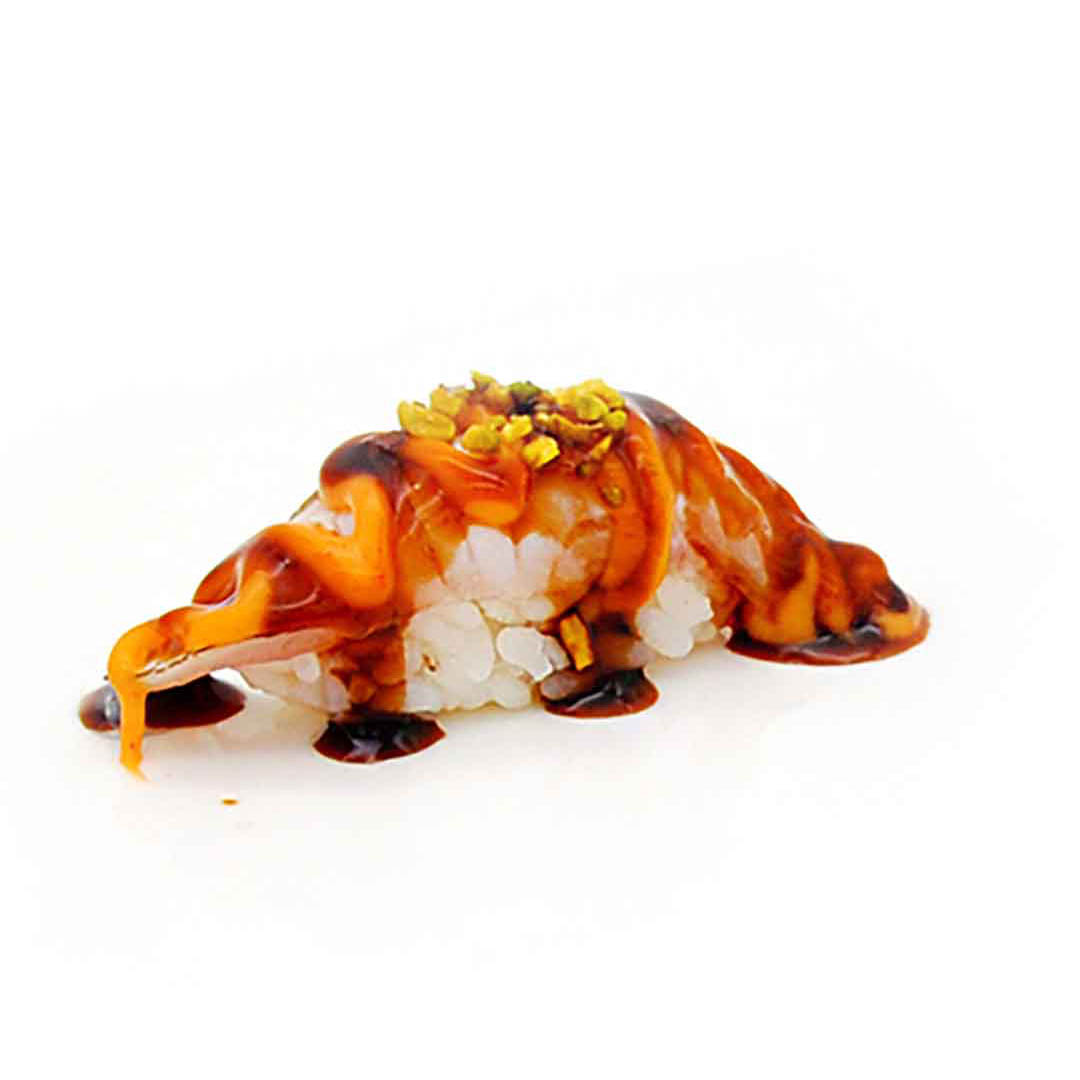NIgiri fire suzuki pistacchio 2 pz